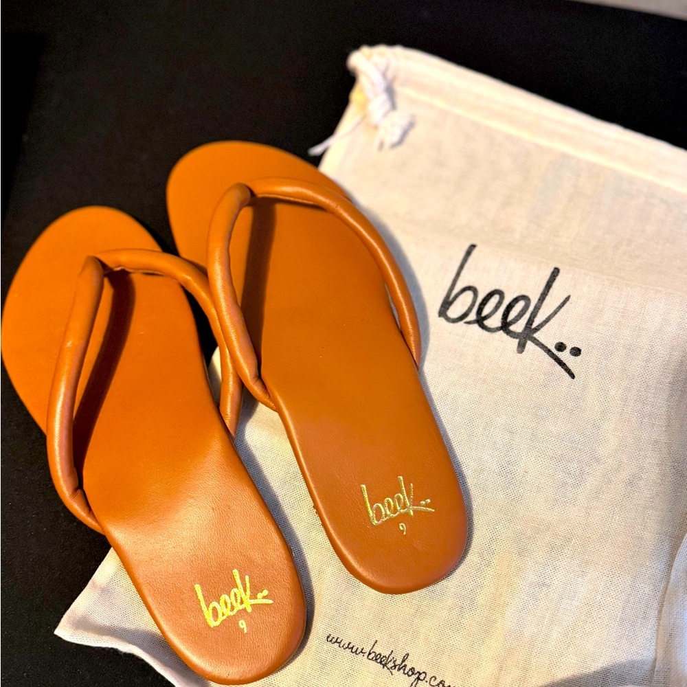 Beek Sunbird Leather flip flopsBrand new in original box